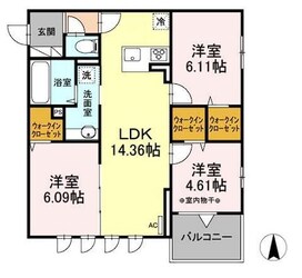 北綾瀬駅 徒歩14分 2階の物件間取画像